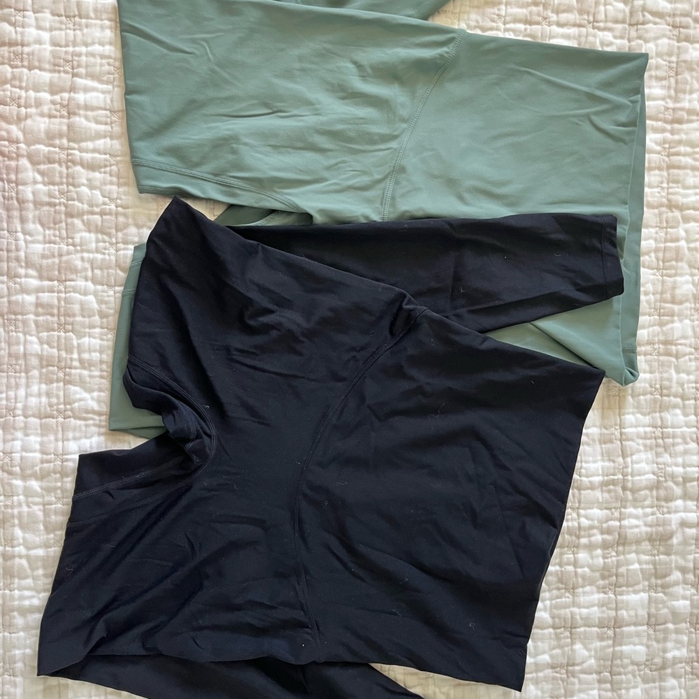 Black and Green Activewear Maternity Leggings | Poshdivah | Medium